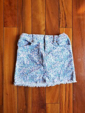 Girl's Floral Denim skirt